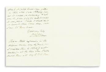 HOLMES, OLIVER WENDELL. Two items: Autograph Letter Signed, O.W. Holmes * Autograph Poem Signed, in full.